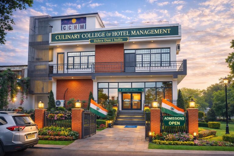 Hotel management students training in kitchen at CCHM Dehradun